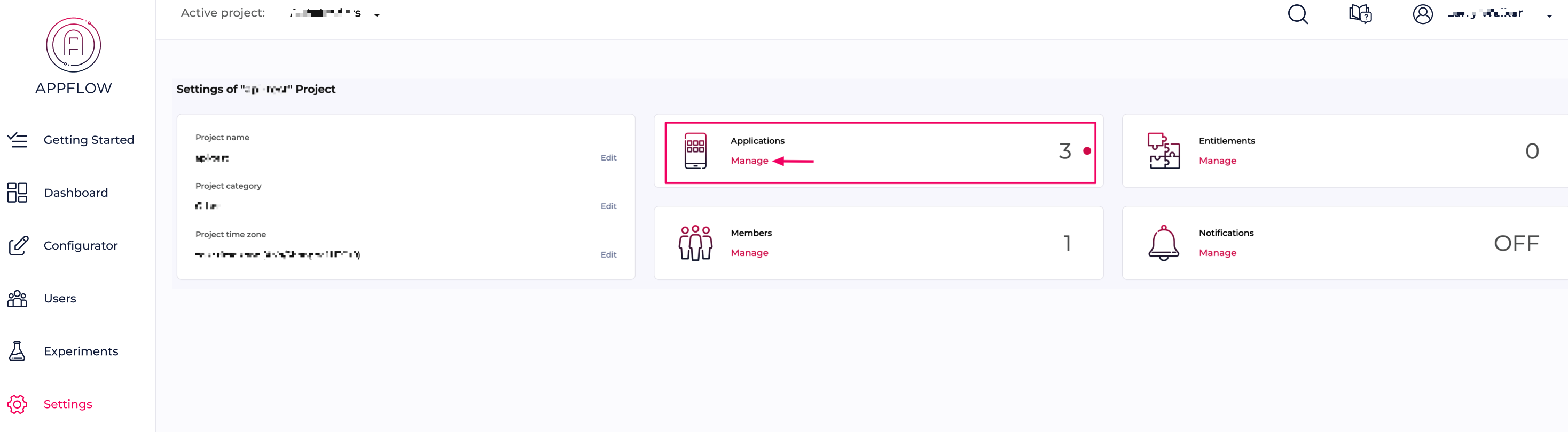 The guide on how to reach applications listing page in Appflow.ai